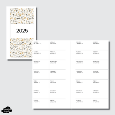 Personal Rings Size | 2025 2 WEEKS ON 1 PAGE PRINTABLE INSERT