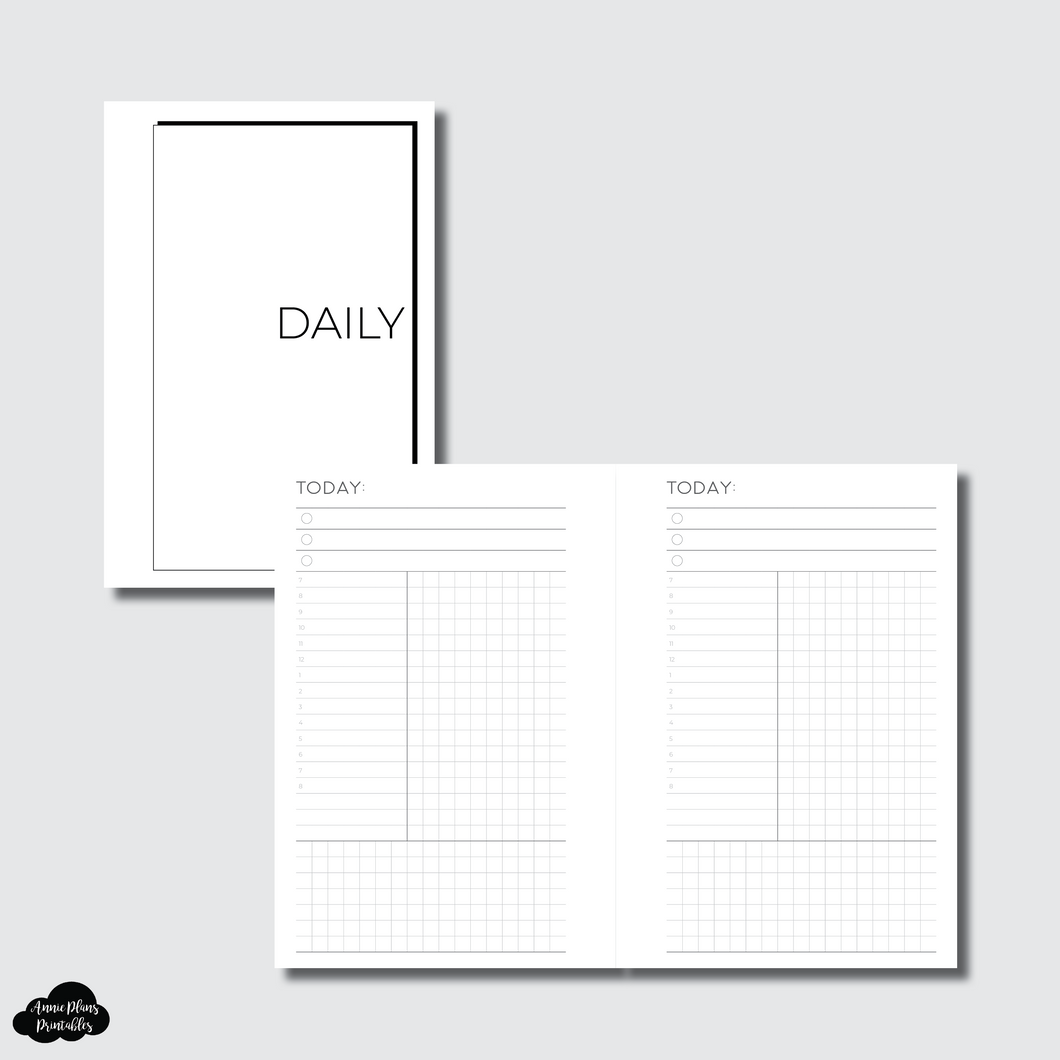 Pocket Rings Size | BASIC UNDATED DAILY Printable Insert