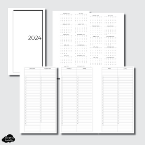 Personal Rings Size | 2024 BASIC Perpetual Calendar Printable Insert
