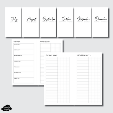 Personal Rings Size | JUL - DEC 2024 Bundle: Weekly/Daily UNTIMED Printable Insert