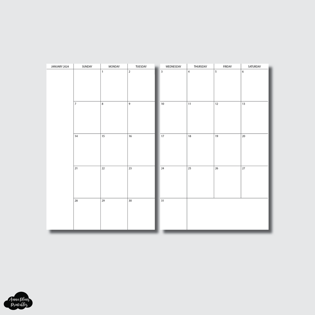 A5 Notebook Size | 2024 Minimalist Monthly Printable Insert – AnniePlansPrintables, LLC a5-notebook-size-2024-minimalist-monthly-printable-insert-annieplansprintables-llc