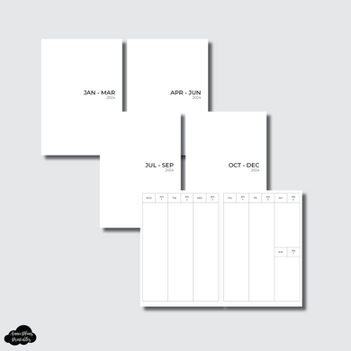 B6 TN Size | 2024 Vertical Week on 2 Pages Printable Insert