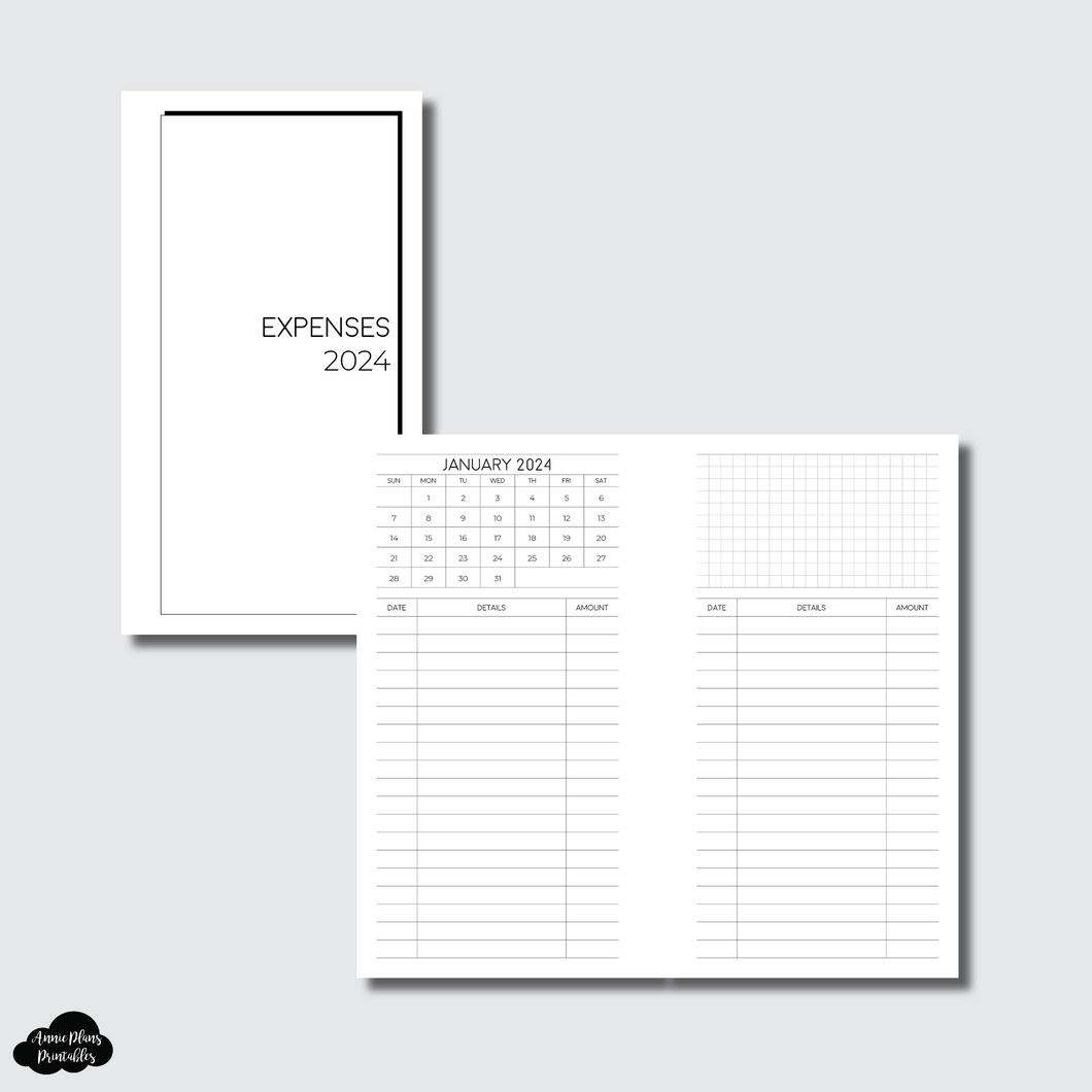Personal Rings Size | 2024 Monthly Expense Calendar Printable Insert