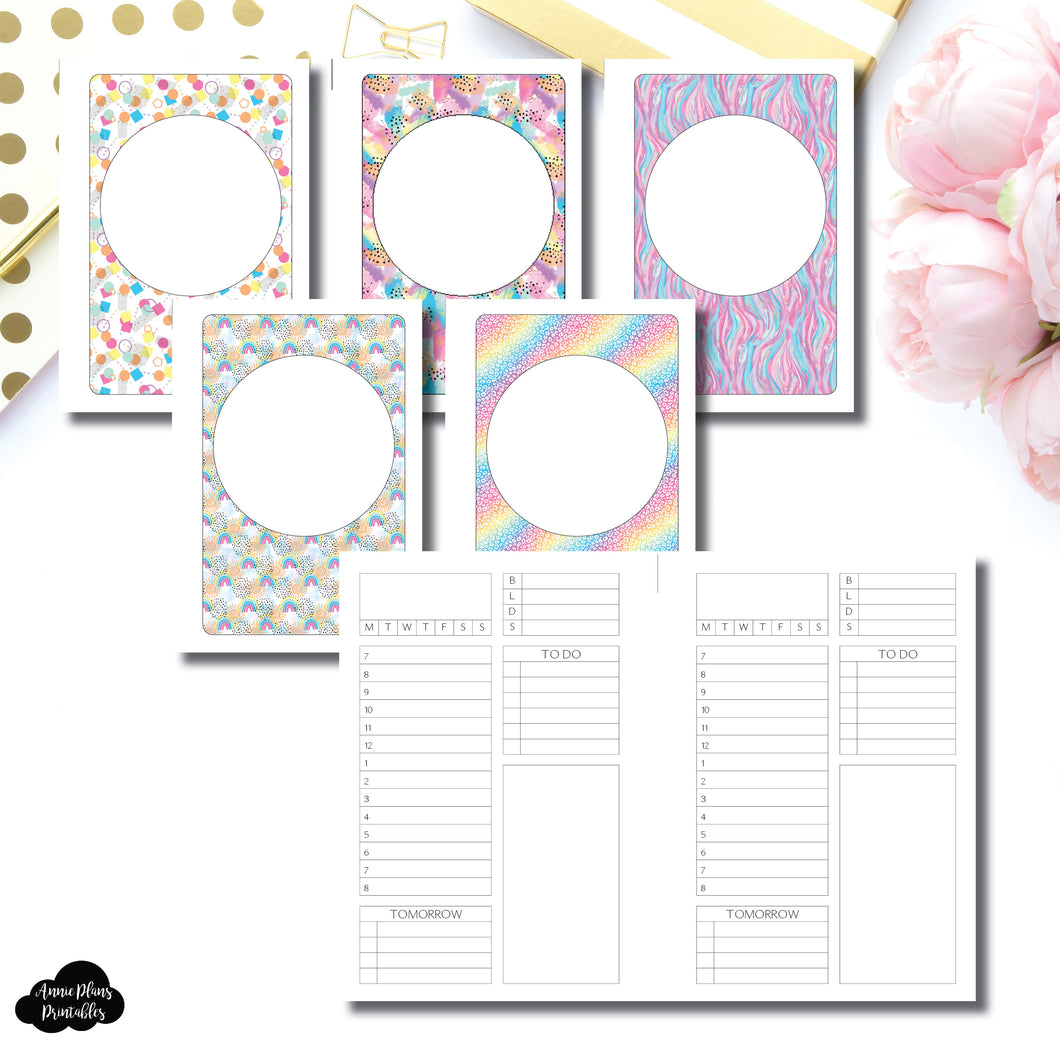 A6 Rings Size | Undated Structured Timed Daily Printable Insert