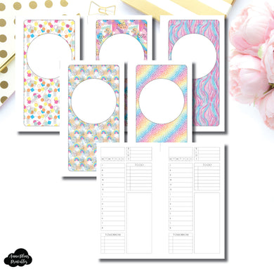 Personal Rings Size | Undated Structured Timed Daily Printable Insert