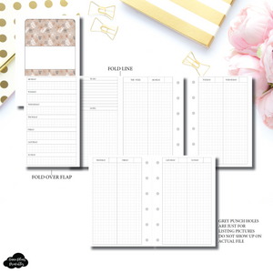 Pocket Plus Rings Size | FOLD OVER Vertical Layout Printable Insert
