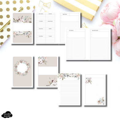 A6 Rings Size | Undated Priority Daily + Notes Printable Insert