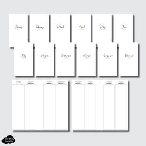 Personal Rings Size | 2023 Vertical Week on 4 Pages Printable Insert