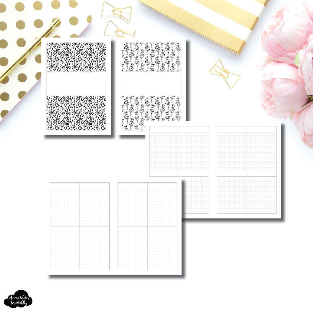 A6 TN Size | Journaling Week on 2 Pages Printable Insert