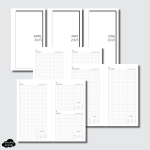 Personal Rings Size | APR - JUN 2023 EASY GRID DAILY Printable Insert