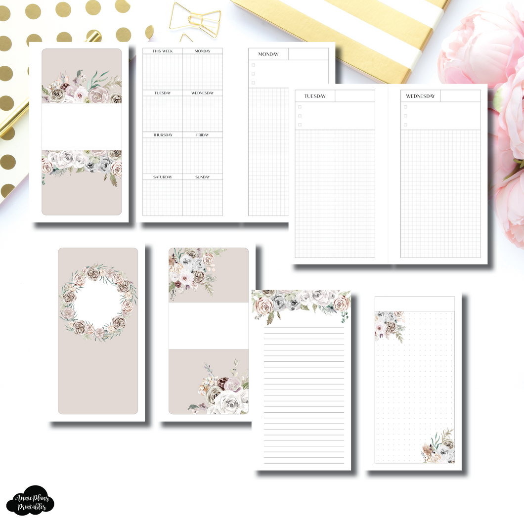 Personal Rings Size | Undated Priority Daily + Notes Printable Insert