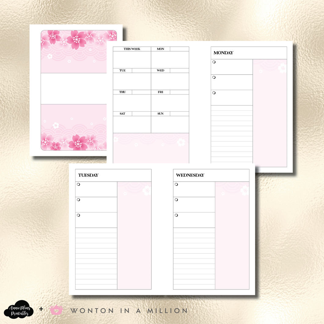 A6 Rings Size | LIMITED EDITION: Wonton In A Million Collaboration Bundle Printable Inserts