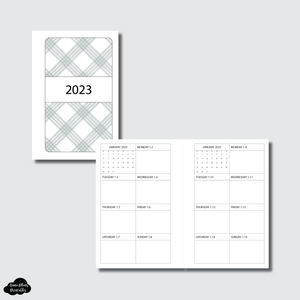 Pocket Rings Size | 2023 Dated Week On 1 Page Double Column Printable Insert