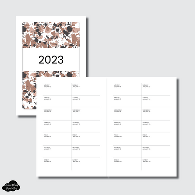 A5 Rings Size | 2023 2 WEEKS ON 1 PAGE PRINTABLE INSERT