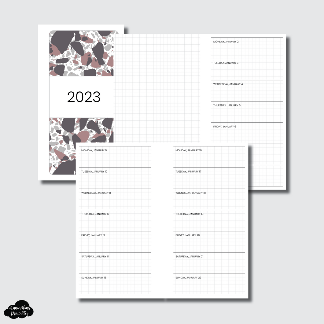 Mini HP Size | 2023 1 WEEK ON 1 PAGE PRINTABLE INSERT