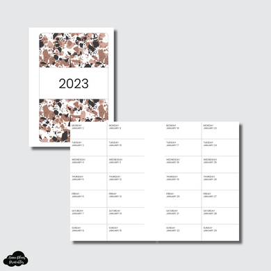 Pocket Plus Rings Size | 2023 2 WEEKS ON 1 PAGE PRINTABLE INSERT