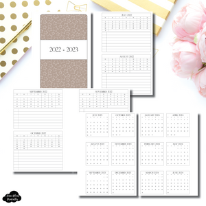 Pocket Plus Rings Size | 2022 - 2023 Academic 2 Month on a Page with Important Dates PRINTABLE INSERT