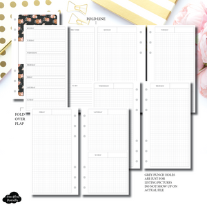 Personal Rings Size | FOLD OVER Daily Layout Printable Insert