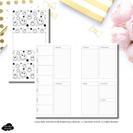Personal Rings Size | Undated Easy Vertical Weekly Grid Printable Insert
