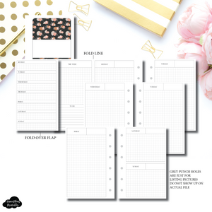 Pocket Rings Size | FOLD OVER Daily Layout Printable Insert