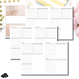 B6 TN Size | Undated Neutral Abstract Daily Printable Insert