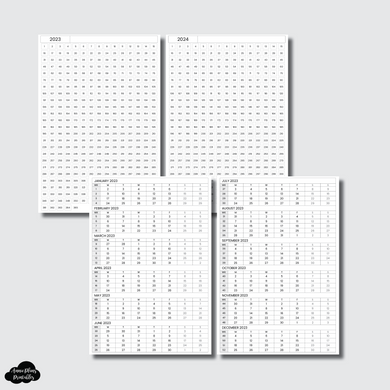 A6 Notebook Size | 2023-2024 Year Breakdown Printable Insert