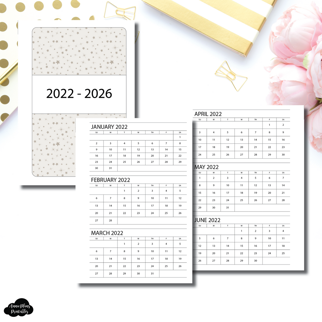Classic HP Size | 2022-2026: 5 Year Monthlies Printable Insert – AnniePlansPrintables, LLC classic-hp-size-2022-2026-5-year-monthlies-printable-insert-annieplansprintables-llc