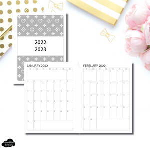 Personal Rings Size | 2022 - 2023 SINGLE PAGE Monthly Printable Insert