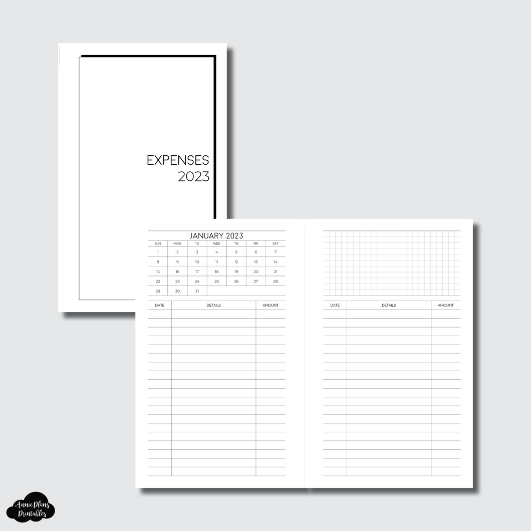 FC Rings Size | 2023 Monthly Expense Calendar Printable Insert