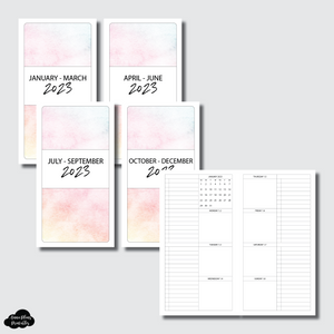 Standard TN Size | 2023 Week On 2 Pages With Calendar + Lists Printable Insert