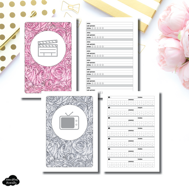 A5 Rings Size | TV & Movie Tracker Bundle Printable Insert