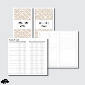 Standard TN Size | 2023 Tracker + Lists & Notes Printable Insert