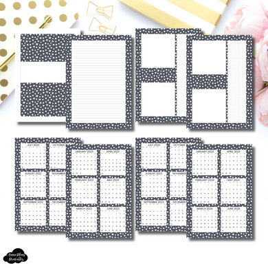 A5 Rings Size | Star Confetti 3 in 1: 2022 - 2024 Academic Yearly Overviews + Sticky Note Dashboard + Lined Printable Insert