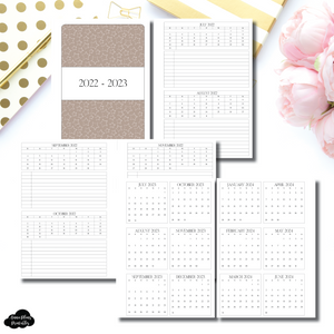 Personal Wide Rings Size | 2022 - 2023 Academic 2 Month on a Page with Important Dates PRINTABLE INSERT