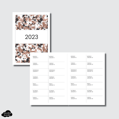 Standard TN Size | 2023 2 WEEKS ON 1 PAGE PRINTABLE INSERT