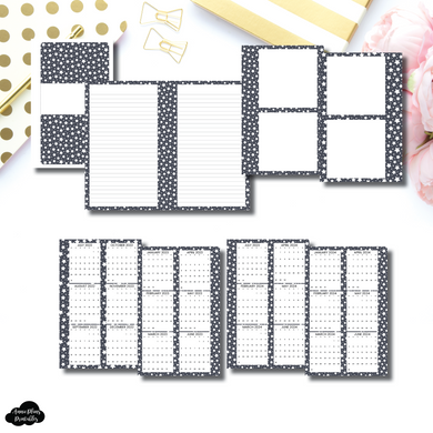 FC Rings Size | Star Confetti 3 in 1: 2022 - 2024 Academic Yearly Overviews + Sticky Note Dashboard + Lined Printable Insert