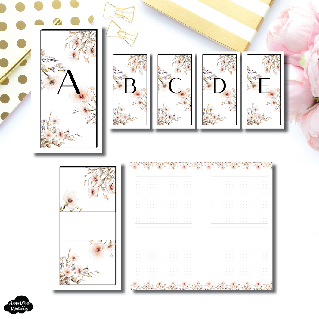 A6 Rings Size | Autumn Breeze Letter Covers & Notes Printable Insert