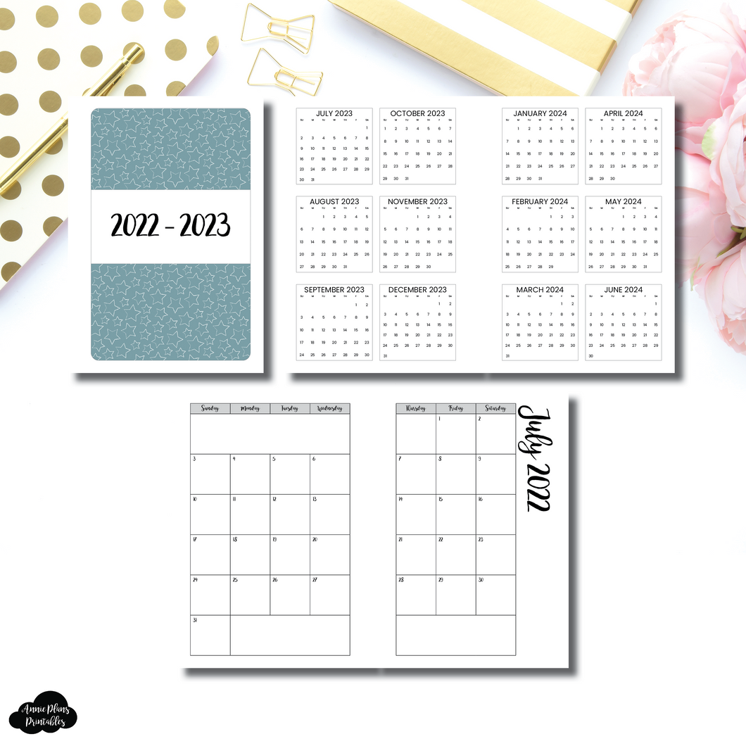 Mini HP Size | 2022 - 2023 CLASSIC FONT Academic Monthly Calendar (SUN – AnniePlansPrintables, LLC mini-hp-size-2022-2023-classic-font-academic-monthly-calendar-sun-annieplansprintables-llc