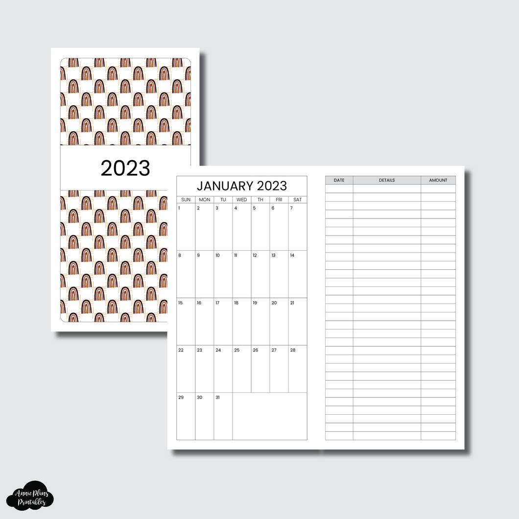 Standard TN Size | 2023 Monthly Expense Calendar Printable Insert – AnniePlansPrintables, LLC standard-tn-size-2023-monthly-expense-calendar-printable-insert-annieplansprintables-llc