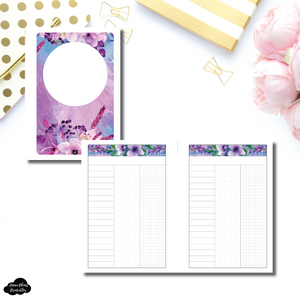 A6 Rings Size | Arias Daydream Collaboration Undated 3 Column Daily Printable Insert
