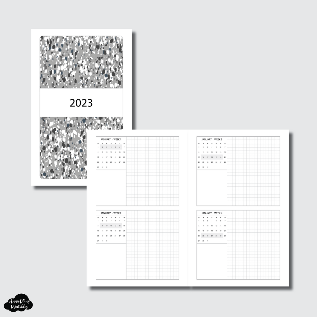 Half Letter Rings Size | 2023: 52 Week Planning Printable Insert