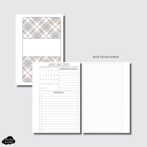 Pocket Rings Size | 2023 Monthly Priorities (SUNDAY Start) PRINTABLE INSERT
