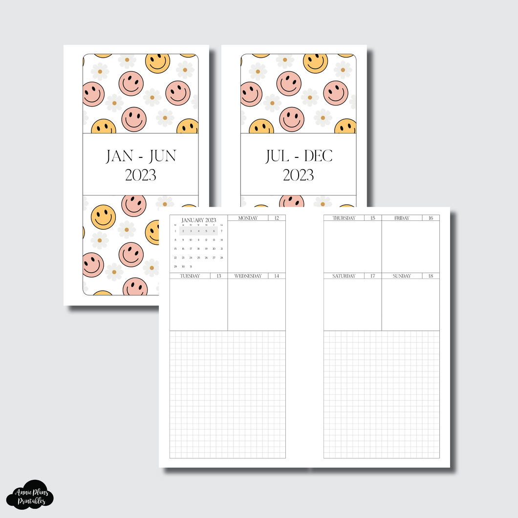 Personal Rings Size | 2023 Journaling Weekly Layout Printable Insert