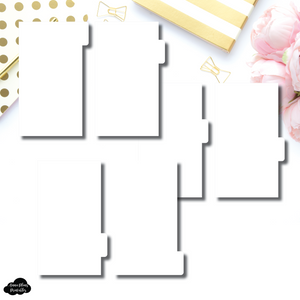 Personal Ring Dividers | Plain White 6 Side Tab Printable Dividers