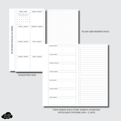 Personal Rings Size | 2023 Weekly Priority FOLD OVER Printable Insert