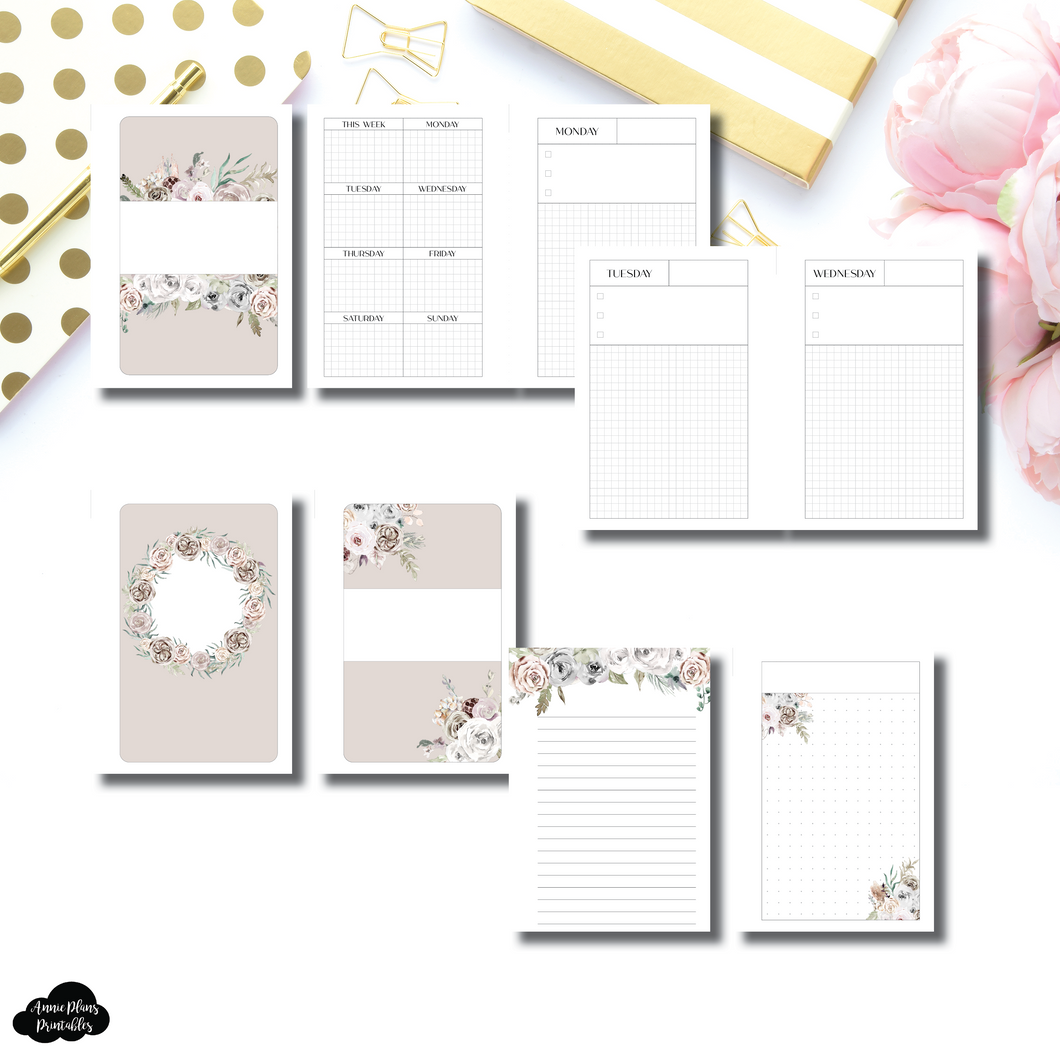 Pocket Plus Rings Size | Undated Priority Daily + Notes Printable Insert