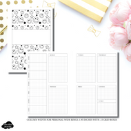 Personal Wide Rings Size | Undated Easy Vertical Weekly Grid Printable Insert