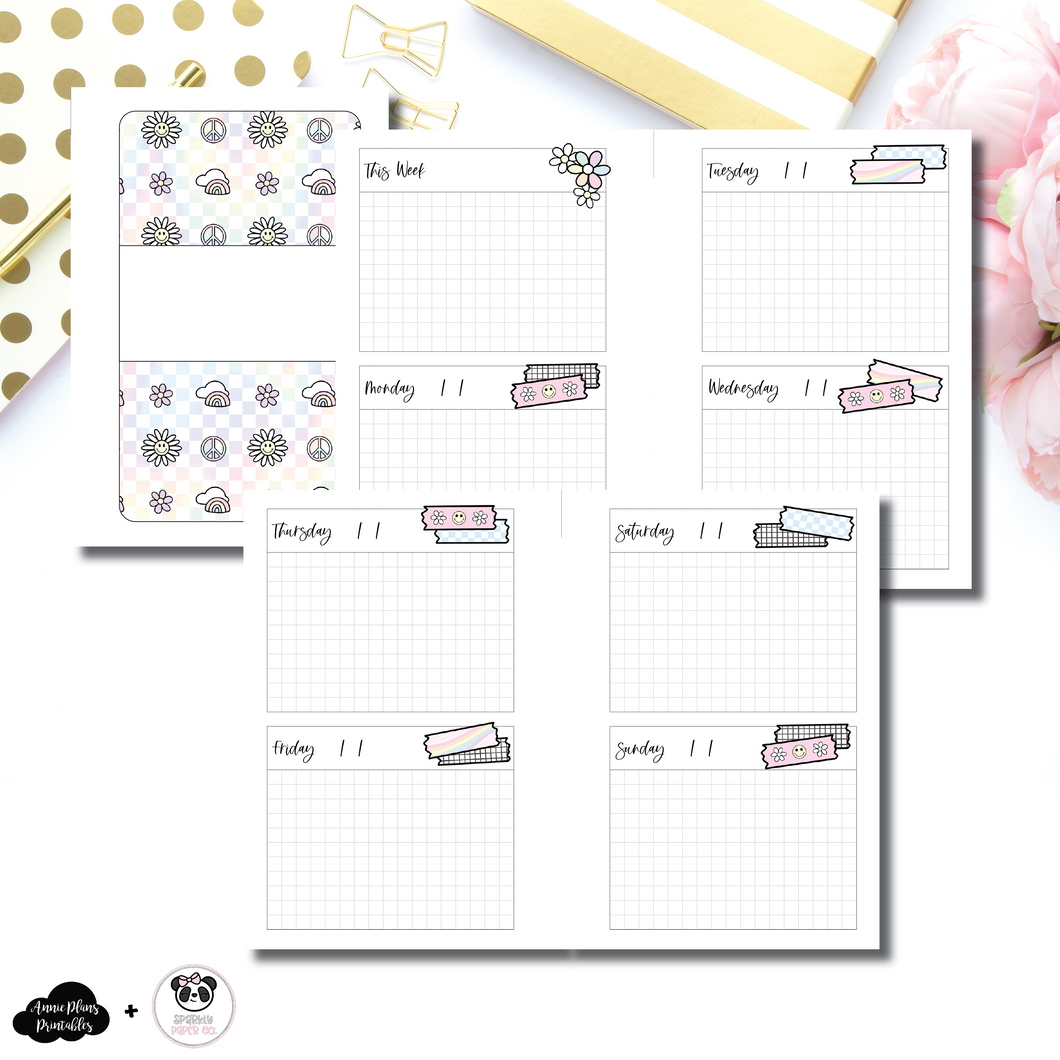 Pocket Rings Size | SparklyPaperCo Collaboration GRID Week on 4 Page Layout Printable Insert