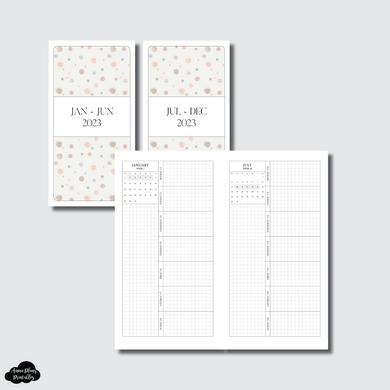 Standard TN Size | 2023 Week on 1 Page GRID with Calendar Printable Insert