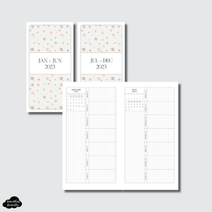 Standard TN Size | 2023 Week on 1 Page GRID with Calendar Printable Insert